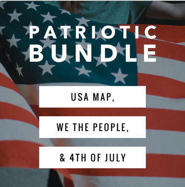 PATRIOTIC BUNDLE - USA Map, We the people, & 4th of July Table Size Coloring Sheets